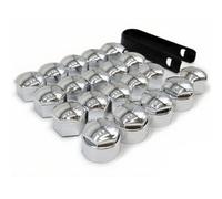 XIELBIS 20 Pcs 17mm Wheel Nut Covers with Removal Tool - Bolt Caps Hub Screw Cover including 16 Standard Ones 4 Locking Ones,And Removal Tool, Universal Fit for Most Car Models(Silver)