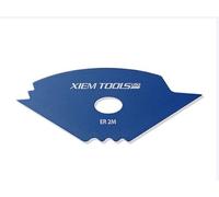 Xiem Tools Edger Rib 2 Medium (Blue) | Anodized Aluminum Pottery Trimming Tool | Precision Footing & Texturing Rib for Ceramic Artists