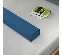 XIEMINLE Custom Size Bed Headboard Pillow Cushion, Sofa Bolster Armrest Cushion with Removable Cover, Bed Gap Filler Rectangle Twin Bed Bridge for Single/Double/King Bed,120 * 10 * 12cm,Blue