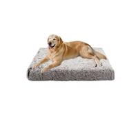 XIEMINLE Large Dog Bed Soft Egg Foam Pet Beds Warm Dog Sleeping Cushion Cosy Pet Crate Mattress Orthopedic Kennel Pad Plush Puppy Mat with Removable Washable Cover (50 * 40 * 5cm,Brown)
