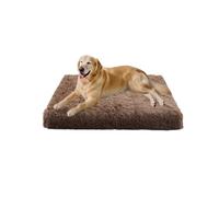 XIEMINLE Large Dog Bed Soft Egg Foam Pet Beds Warm Dog Sleeping Cushion Cosy Pet Crate Mattress Orthopedic Kennel Pad Plush Puppy Mat with Removable Washable Cover (120 * 80 * 10cm,Khaki)