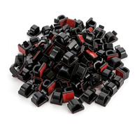 XIEMOMO 120 Packs Black Adhesive Cable Clips, Self-Adhesive Cord Clips for Wires on Wall, Wire Management Clips for Car, Desk, Home Office, Small Cable Clips for Ethernet Cable, Christmas Light Clips