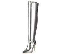XIEPP Women's Over The Knee Boots with Side Zipper, Pointed Toe Stiletto Heel Fashion Boots for Evening & Dance Events