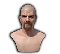 Xierdio Classics Realistic Bald Old Man Mask,Breaking Bad Walter White Mask Adult Halloween Party Props Latex Pink Large (A)