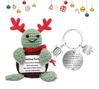 XIEXIESHER Doll and Lucky Charm Keyring, Pocket Hug Positive Doll, Courage Gift, Get Well Gift, First Day of School Gift, Positive