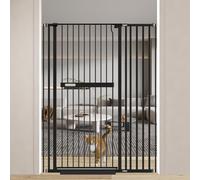 Xifamniy 155 cm Extra High Pet Door, Cat and Dog Door, Adjustable Threshold Width, 76.5-108 cm Width Security Door Can Be Installed Without Drilling (Black)