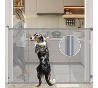 Xifamniy Retractable Gate, Baby & Dog Stair Gate 50" H, Retractable stair gate, Retractable Baby Gate for Doorways/Hallways（125H×200W)