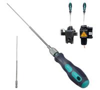 XIFOWE Clog Poke 3D Printer Accessories, Φ1.7mm L200mm Prolong Throat Piercing Needle Tool for Any 1.75mm Nozzles, 3D Printer Nozzle Cleaning Kit, Removable Needle, Reuse The Handle (1Pcs)