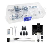 XIFOWE Hotend P1P/P1S Assembly with Standby Nozzles Compatible with Bambu Lab P1P/P1S Series 3D Printers, 5 PCS Hardened Steel Nozzles (0.2, 0.4, 0.6, 0.8,1.0mm) with DIY Tools and A Parts Box...