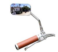 XIFOWE Vintage Bicycle Mirror for Handlebars - Rearview Side Mirror With Galvanized Steel Frame for Cruiser, Electric, and Retro Bikes