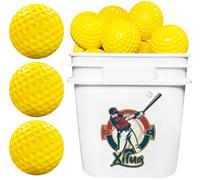 Xifua 13-Pack 12-Inch Softballs for Pitching Machines & Training - High-Density Foam Softball Practice Balls with Dimpled Surface - Indoor/Outdoor Safe for Hitting, Fielding, Batting Tee Drills