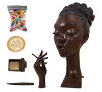 Xifyjus Aurora Incense Burner Woman, Funny Elegant Black Lady Smoking Head Incense Burner, Waterfall Face Head Scents Decor Suitable for Bedroom, Living Cool Stuff for Your Room Gift, Desk Decor(A)