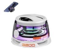 Xifyjus G200 Mega Bass Mini Speaker, Multifunctional Magnetic Bluetooth Shower Speaker, Portable Wireless Speaker with Rgb Color Light for Room, Bike, Car, Outdoor(White)