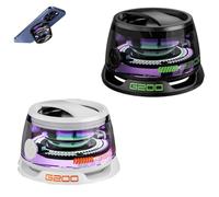 Xifyjus G200 Mega Bass Mini Speaker, Multifunctional Magnetic Bluetooth Shower Speaker, Portable Wireless Speaker with Rgb Color Light for Room, Bike, Car, Outdoor(Black+White)