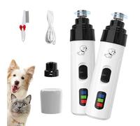 Xifyjus Heusom Silent Groom Pro Nail Grinder and Trimmer for Dogs, 2026 New Electric Dog Nail Trimmer with Guard, Pet Puppy Grinder Quiet, Quick USB Charge with Replacement Grinding Heads(2pcs)
