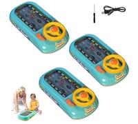Xifyjus Musical Racing Adventure Car Steering Wheel, Toddler Simulated Driving Racing Adventure Car Toy Games, Interactive Educational Learning Driving Simulator with Sound Age 3+ Year Old(3pcs)