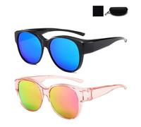 Xifyjus Myliiaa Sunglasses Fit over Glasses for Men Women, Oversized Square over Frame Polarized Lenses for Driving, Outdoor(B-2)