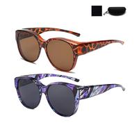 Xifyjus Myliiaa Sunglasses Fit over Glasses for Men Women, Oversized Square over Frame Polarized Lenses for Driving, Outdoor(B-1)