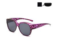 Xifyjus Myliiaa Sunglasses Fit over Glasses for Men Women, Oversized Square over Frame Polarized Lenses for Driving, Outdoor(A-1)