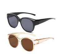 Xifyjus Myliiaa Sunglasses Fit over Glasses for Men Women, Oversized Square over Frame Polarized Lenses for Driving, Outdoor(B-4)