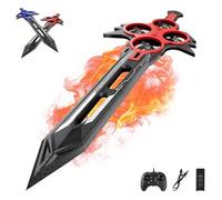 Xifyjus Remote Flying Sword Drone, Flying Sword RC Glider for Adults, 3-Speed Stunt Hand & Remote Controlled, Drop-Resistant Material, 360° Stunt Flip(Red,Remote control)