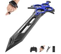 Xifyjus Remote Flying Sword Drone, Flying Sword RC Glider for Adults, 3-Speed Stunt Hand & Remote Controlled, Drop-Resistant Material, 360° Stunt Flip(Blue,Dual control)