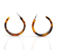 XIGAWAY Acrylic Marbled Earring Leopard Round Hoop Earrings Women Tortoise Shell Jewelry