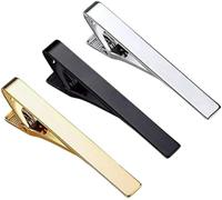 XIGAWAY Arrow-Shaped Tie Clip for Men and Women, Slim Geometric Tie Bar in Gold/Black/Silver, Classic Office Accessory (golden)