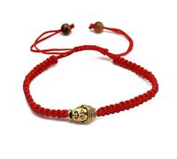 XIGAWAY Buddha Head Kabbalah Red String Bracelet Adjustable Prayer Amulet Charm Jewelry