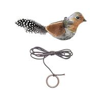 XIGAWAY Cat Claw Squeezing Bird Cat Toy 3 Realistic Angry Sound Bird, Interactive Cat Toy, Suitable for Kittens, Brown and Yellow Green (brown 2)