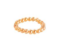 XIGAWAY Champagne Gold Bracelet, Crystal Glass Bead Bracelet for Women Men, Adjustable Light Luxury Couple Bangle, 8mm 10mm 12mm 14mm Bead Size Choice (10mm)