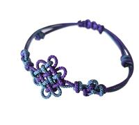 XIGAWAY Chinese Knot Bracelet, Hand Woven Bracelet, Adjustable Ethnic Wrist Strap Suitable for Both Men and Women, Bohemian (Blue+Purple)