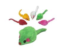 XIGAWAY Colorful Feather Cat Toy, 3 Rainbow Feathers and Cat Claw Plush Mice, Interactive Kitten Toy (Acrylic Mouse)