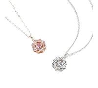 XIGAWAY Dynamic Octagonal Star Necklace Bouncing Heart Laying Diamond Clavicle Chain 2026 Winter Women's Rose Gold Platinum Copper Cross Chain (pink diamond)