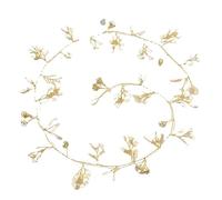 XIGAWAY Elegant Floral Pearl Crystal Bridal Hairband - Handmade Silver/Gold Rhinestone Headpiece for Women, 50cm (golden)