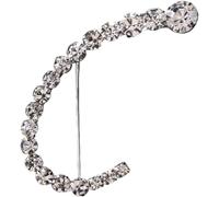 XIGAWAY Geometric Clip-On Earrings for Women, Minimalist Crystal Rhinestone Ear Cuffs in Gold & Silver, Fashionable Statement Ear Jewelry (silvery)