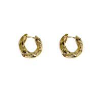 XIGAWAY Geometric Hoop Earrings, 2-Pair Minimalist Ear Cuffs Set in Gold & Silver, Unisex Alloy Circle Earrings, Korean Style Daily Jewelry (golden)