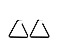 XIGAWAY Geometric Triangle Acrylic Earrings for Women, Large Statement Hoop Earrings with Stainless Steel Ear Posts, 12 Color Options (yellow)