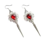 XIGAWAY Gothic Bride Earrings, Geometric Copper Electroplated Earrings for Women, Vampire-Inspired Jewelry for Office Wear (6178)