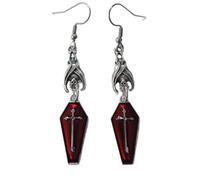 XIGAWAY Gothic Symbol Earrings for Women & Men, Handcrafted Alloy Dangle Earrings, Original Design Alternative Jewelry (white)
