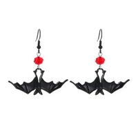 XIGAWAY Halloween Bat Earrings for Women, Quirky Animal Insect Dangle Jewelry, Electroplated Alloy Gothic Accessories (160)