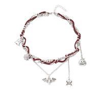 XIGAWAY Halloween Pumpkin Ghost Bat Spider Pendant Necklace & Bracelet for Women, Dark Gothic O-Chain Jewelry Gift (2)