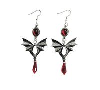 XIGAWAY Handmade Bat Earrings for Women, Alloy Vintage Animal Theme Drop Earrings, Retro Gothic Style Jewelry Accessories (3226)