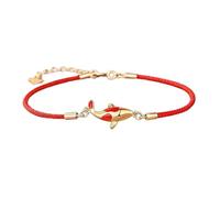 XIGAWAY Koi Fish Red String Bracelet, Alloy Lucky Charm Wealth Bangle, Unisex Adjustable Chinese Style Wristband for Men Women (Promotional Gift)