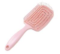 XIGAWAY Peach Pink & Lavender Purple Teasing Comb, Nylon Bristle Volumizing Hair Comb for Smoothing and Lift, ABS Body Detangling Hairbrush (Pink comb)