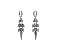 XIGAWAY Rivet Cone Drop Earrings for Women, Bullet Shape Geometric Dangle Earrings, Silver Zinc Alloy Punk Statement Jewelry Gift