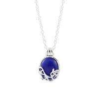 XIGAWAY The Vampire Diaries Katherine Inspired Cat Eye Stone Necklace - Blue Alloy Pendant with Snake Chain for Women & Men