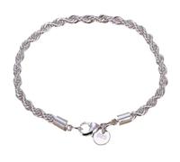 XIGAWAY Twisted Rope Chain Bracelet for Women, Silver Alloy Braided Adjustable Link Bangle, 8 Inch Cable Bracelet, Minimalist Dainty Jewelry, Winter 2025 Fashion