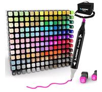 XIGENIC 168 Colors Alcohol Markers Set,Dual Tip Art Markers for Professional Drawing & Adult Coloring Books,Permanent Art Markers with Carrying bag,Drawing Markers for Sketch, Manga, Graffiti & More