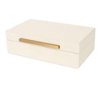 XIGEXIGE Beige Shagreen box Faux Leather Decorative Boxes,Keepsake And Memory Storage Decorative Boxes with Lids for Modern Home Decor Jewelry Box Organizer